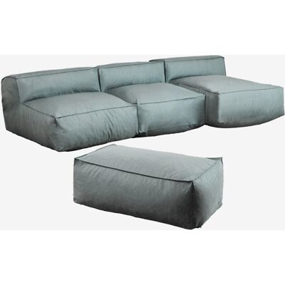 Sklum - Sofá Modular Chaise Longue De 3 Piezas Y Puff Para Jardín Dojans Sklum - Sofá Modular Chaise Longue De 3 Piezas Y Puff Para Jardín Dojans
