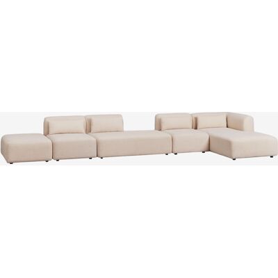 Sklum - Sofá Modular Chaise Longue Esquinero Derecho De 4 Piezas Con Diván Y Puff Fogler Sklum - Sofá Modular Chaise Longue Esquinero Derecho De 4 Piezas Con Diván Y Puff Fogler