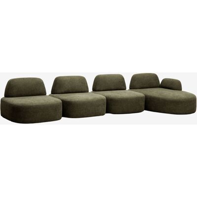 Sofá Modular Chaise Longue Derecho De 4 Piezas Tapizado Giorgia Sklum Sofá Modular Chaise Longue Derecho De 4 Piezas Tapizado Giorgia Sklum