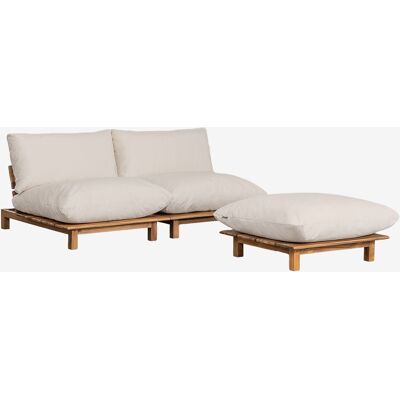 Sofá Modular Reclinable De 2 Piezas Con Puff En Madera De Acacia Brina Sklum Sofá Modular Reclinable De 2 Piezas Con Puff En Madera De Acacia Brina Sklum