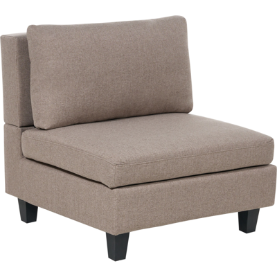 BELIANI Sillón De Tela Módulo 1 Plaza Acolchado Con Cojín Marrón Unstad BELIANI Sillón De Tela Módulo 1 Plaza Acolchado Con Cojín Marrón Unstad