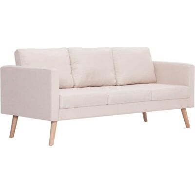 Helloshop26 Sofá cama de 3 plazas - Convertible para invitados - Tela crema Helloshop26 Sofá cama de 3 plazas - Convertible para invitados - Tela crema