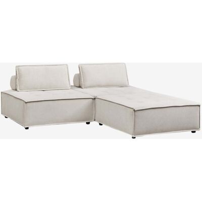 Sofá modular Vermont de 2 piezas y puf - SKLUM Sofá modular Vermont de 2 piezas y puf - SKLUM