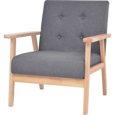 HelloShop26 - Sillón Gris Oscuro - Gris Oscuro - Armchair HelloShop26 - Sillón Gris Oscuro - Gris Oscuro - Armchair