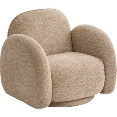 Sillón Giratorio Fiva, 78 Cm De Altura, Color Beige - Atmosphera Créateur D'Intérieur Sillón Giratorio Fiva, 78 Cm De Altura, Color Beige - Atmosphera Créateur D'Intérieur
