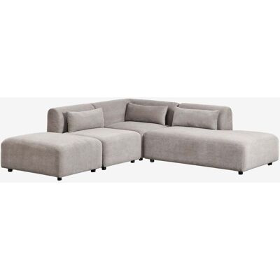 Sklum - Sofá Modular Esquinero De 3 Piezas Con Diván Derecho Y Puff Fogler Sklum - Sofá Modular Esquinero De 3 Piezas Con Diván Derecho Y Puff Fogler