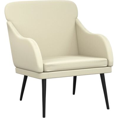 Sillón VIDAXL - Crema - Cuero Sintético Duradero - Comodidad y Estilo Sillón VIDAXL - Crema - Cuero Sintético Duradero - Comodidad y Estilo
