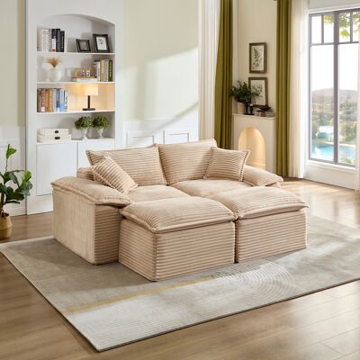 KELLANY Sofá Reclinable Extra Grande De 2 Plazas Con Reposapiés, Tapizado De Corduroy, Diseño Sin Costuras, Asiento Profundo, Cómodo Para Leer, Adecuado Como Área De Descanso En La Sala De Estar O Dormitorio KELLANY Sofá Reclinable Extra Grande De 2 Plazas Con Reposapiés, Tapizado De Corduroy, Diseño Sin Costuras, Asiento Profundo, Cómodo Para Leer, Adecuado Como Área De Descanso En La Sala De Estar O Dormitorio