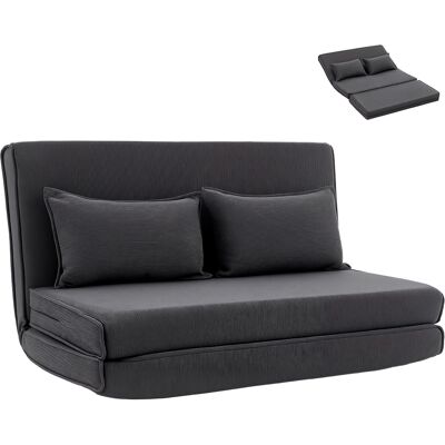 JHY DESIGN Sofá Cama Plegable, Chaise Longue Convertible De 2 Plazas En Pana, Respaldo Ajustable, Asiento Ancho, 2 Almohadas, Gris. JHY DESIGN Sofá Cama Plegable, Chaise Longue Convertible De 2 Plazas En Pana, Respaldo Ajustable, Asiento Ancho, 2 Almohadas, Gris.