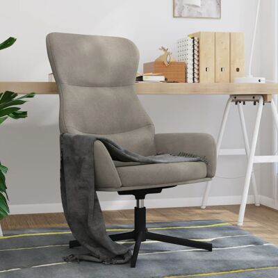 Nova - Silla De Relajación De Terciopelo Gris Claro Vidaxl Nova - Silla De Relajación De Terciopelo Gris Claro Vidaxl