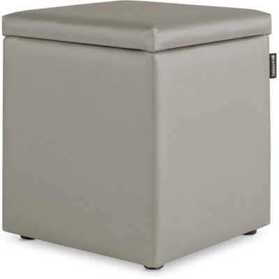 Happers - Puff Cubo Arcón Polipiel Gris Claro 1 Unidad Gris Claro Happers - Puff Cubo Arcón Polipiel Gris Claro 1 Unidad Gris Claro