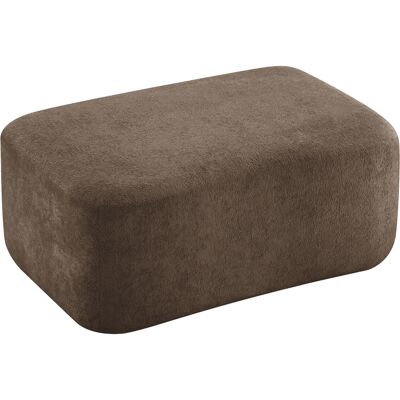 Chicfurn Ottomana De Terciopelo Marrón 96 X 69 X 45 Cm Sin Montaje, Para Salón Pequeño Chicfurn Ottomana De Terciopelo Marrón 96 X 69 X 45 Cm Sin Montaje, Para Salón Pequeño