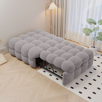 Cama Sofá Auxiliar Descanso Tejido Teddy Gris Okmyhome Cama Sofá Auxiliar Descanso Tejido Teddy Gris Okmyhome