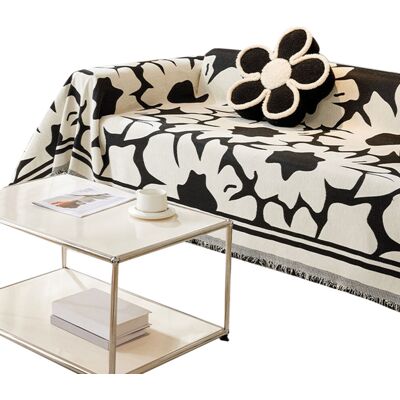 OEM Funda De Sofá Elegante Con Estampado Floral, Transpirable, - Negra 180 X 260 OEM Funda De Sofá Elegante Con Estampado Floral, Transpirable, - Negra 180 X 260