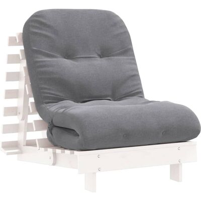 VADAXL Vidaxl Futón Sofá Cama Con Colchón Madera Maciza Blanco 70x206x11 Cm VADAXL Vidaxl Futón Sofá Cama Con Colchón Madera Maciza Blanco 70x206x11 Cm