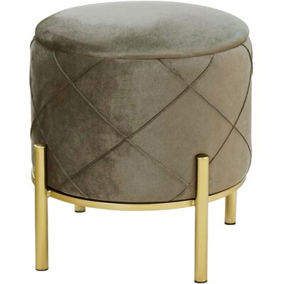Puf Redondo De Terciopelo Acolchado Con Almacenamiento Akord Savana Beige Puf Redondo De Terciopelo Acolchado Con Almacenamiento Akord Savana Beige