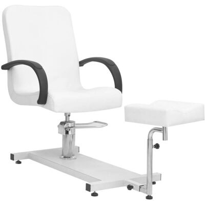 Sillón de masaje blanco con reposapiés - Sillón de masaje vidaXL Sillón de masaje blanco con reposapiés - Sillón de masaje vidaXL