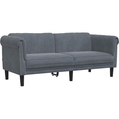 Sofá De 2 Plazas Terciopelo Gris Oscuro Vidaxl Sofá De 2 Plazas Terciopelo Gris Oscuro Vidaxl