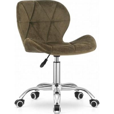 AKORD Sillón Giratorio Avola De Terciopelo - Marrón AKORD Sillón Giratorio Avola De Terciopelo - Marrón