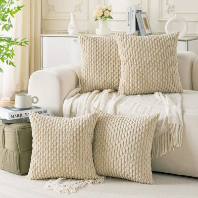 OEM Fundas De Cojín De Pana: 66 X 66 Cm, Beige Claro, Juego De 4. Añade Un Toque Bohemio Sutil. Fundas De Cojín Decorativas Para Sofá, Cama O Salón. OEM Fundas De Cojín De Pana: 66 X 66 Cm, Beige Claro, Juego De 4. Añade Un Toque Bohemio Sutil. Fundas De Cojín Decorativas Para Sofá, Cama O Salón.