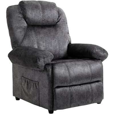 Homcom - Sillón Relax Reclinable Manual Tapizado En Terciopelo Acolchado Con Reposapiés Retráctil Y Bolsillos Para Salón Oficina Dormitorio 88x91x108 Cm Homcom - Sillón Relax Reclinable Manual Tapizado En Terciopelo Acolchado Con Reposapiés Retráctil Y Bolsillos Para Salón Oficina Dormitorio 88x91x108 Cm