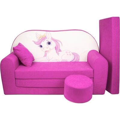 Viking Choice Conjunto de Sofá Cama para Niños - Rosa, 170x100x8 Viking Choice Conjunto de Sofá Cama para Niños - Rosa, 170x100x8