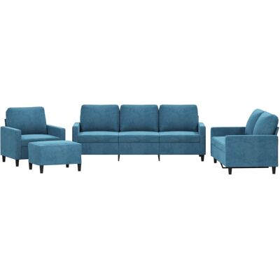 Set de sofás de terciopelo VIDAXL 4 piezas - Sofa Set Set de sofás de terciopelo VIDAXL 4 piezas - Sofa Set