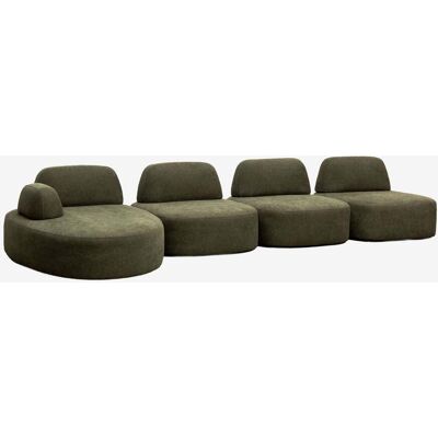 Sofá Modular Chaise Longue Izquierdo De 4 Piezas Tapizado Giorgia Sklum Sofá Modular Chaise Longue Izquierdo De 4 Piezas Tapizado Giorgia Sklum