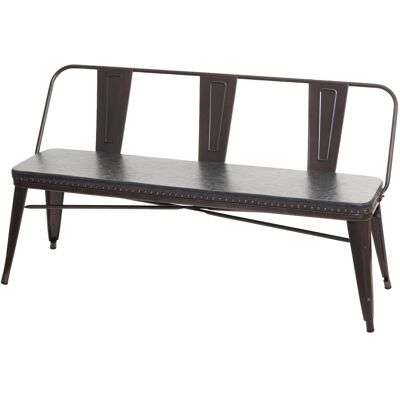 Décoshop26 - Banco De 3 Plazas Banco De Comedor Cuero Artificial Chesterfield Negro-gris 040000514 Décoshop26 - Banco De 3 Plazas Banco De Comedor Cuero Artificial Chesterfield Negro-gris 040000514