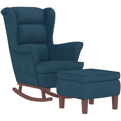 Sillón de Terciopelo con Taburete - Silla Moderna Relajante Sillón de Terciopelo con Taburete - Silla Moderna Relajante
