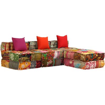 Décoshop26 - Cojines Para Sofá De Suelo, Pufs Modulares, Sillón De Tela De 3 Plazas En Tela Patchwork Dec021227 Décoshop26 - Cojines Para Sofá De Suelo, Pufs Modulares, Sillón De Tela De 3 Plazas En Tela Patchwork Dec021227