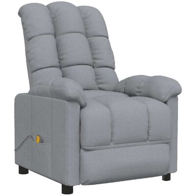 silla de masaje vidaXL - Tela gris claro - Sillón de masaje silla de masaje vidaXL - Tela gris claro - Sillón de masaje