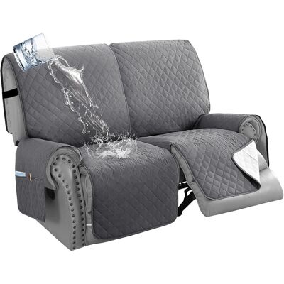 OEM Funda Para Sillón Reclinable De 2/3 Plazas, 100% Impermeable Y Antideslizante, Funda Protectora Para Muebles De Salón Contra Perros, Mascotas Y Niños (gris, 2 Plazas). OEM Funda Para Sillón Reclinable De 2/3 Plazas, 100% Impermeable Y Antideslizante, Funda Protectora Para Muebles De Salón Contra Perros, Mascotas Y Niños (gris, 2 Plazas).