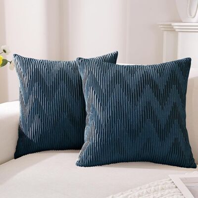 OEM Juego De 2 Fundas De Cojín De Terciopelo Suaves Y Decorativas De 40x40 Cm Con Cremalleras Invisibles. Cojines Resistentes Para Salón, Sofá O Dormitorio. Color Azul Oscuro. OEM Juego De 2 Fundas De Cojín De Terciopelo Suaves Y Decorativas De 40x40 Cm Con Cremalleras Invisibles. Cojines Resistentes Para Salón, Sofá O Dormitorio. Color Azul Oscuro.