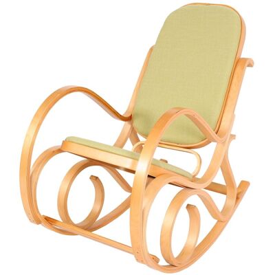 HHG - Mecedora M41 - Verde - Roble - Reclinable HHG - Mecedora M41 - Verde - Roble - Reclinable