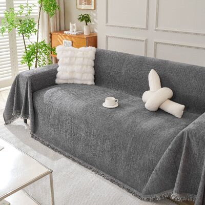 OEM Funda Para Sofá Esquinero, Funda Para Sofá De 2/3 Plazas, Funda De Sofá De Chenilla Gris, Protector De Sofá Esquinero Con Borlas Decorativas, Gris Oscuro, 180 X 300 Cm OEM Funda Para Sofá Esquinero, Funda Para Sofá De 2/3 Plazas, Funda De Sofá De Chenilla Gris, Protector De Sofá Esquinero Con Borlas Decorativas, Gris Oscuro, 180 X 300 Cm