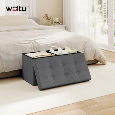 Woltu Pouf Portaoggetti Ripiegabile Cassa Panca Contenitore Sgabello Lino Oxford Grigio Scuro Woltu Pouf Portaoggetti Ripiegabile Cassa Panca Contenitore Sgabello Lino Oxford Grigio Scuro