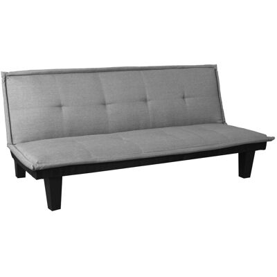 DÉCOSHOP26 Sofá Cama Convertible De 3 Plazas Con Respaldo Regulable 170 X 100 Cm Tela Gris Claro 040011168 DÉCOSHOP26 Sofá Cama Convertible De 3 Plazas Con Respaldo Regulable 170 X 100 Cm Tela Gris Claro 040011168