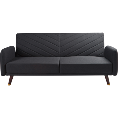 Sofá cama Beliani - Senja - Negro - 3 Plazas Sofá cama Beliani - Senja - Negro - 3 Plazas