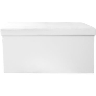 Intesi Velse - Puff de Cuero Ecológico Blanco Plegable - Puff Intesi Velse - Puff de Cuero Ecológico Blanco Plegable - Puff