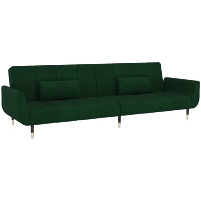 HELLOSHOP26 Sofá Cama De 2 Plazas Cama De Invitados Convertible Para Salón Diván Plegable Para Salón Para Interiores Con Dos Almohadas Terciopelo Verde Oscuro 020020774 HELLOSHOP26 Sofá Cama De 2 Plazas Cama De Invitados Convertible Para Salón Diván Plegable Para Salón Para Interiores Con Dos Almohadas Terciopelo Verde Oscuro 020020774