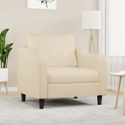 VIDAXL Maisonchic Sillón - Crema - 60cm en Tela VIDAXL Maisonchic Sillón - Crema - 60cm en Tela