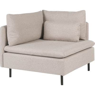 BELIANI Sillón Modular De Tela Asiento 1 Plaza Cojín Adicional Moderno Beige Lemvig BELIANI Sillón Modular De Tela Asiento 1 Plaza Cojín Adicional Moderno Beige Lemvig