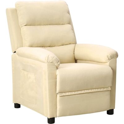 Sillón Vidaxl Altro - Tela Crema - Reclinable, 3 Posiciones Sillón Vidaxl Altro - Tela Crema - Reclinable, 3 Posiciones