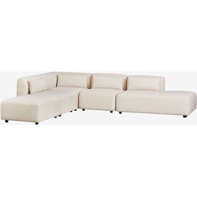 Sklum - Sofá Modular Esquinero De 4 Piezas Con Diván Derecho Y Puff Fogler Sklum - Sofá Modular Esquinero De 4 Piezas Con Diván Derecho Y Puff Fogler