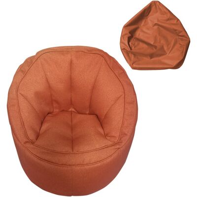 Pouf Naranja Mobili Rebecca - 70x75x75 cm - Sillón, Almacenamiento Pouf Naranja Mobili Rebecca - 70x75x75 cm - Sillón, Almacenamiento