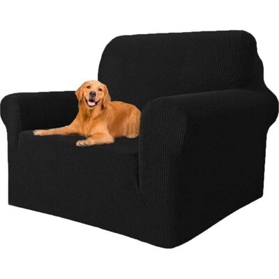 OEM Funda Elástica Para Sofá De 1 Plaza Crezuo, Funda Para Sofá Con Reposabrazos, Funda Para Sillón, Funda Universal Súper Elástica Para Sofá, Antideslizante, Resistente A Las Manchas, Color Negro - Crezu OEM Funda Elástica Para Sofá De 1 Plaza Crezuo, Funda Para Sofá Con Reposabrazos, Funda Para Sillón, Funda Universal Súper Elástica Para Sofá, Antideslizante, Resistente A Las Manchas, Color Negro - Crezu