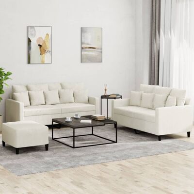 Conjunto de Sofás Terciopelo Crema VIDAXL Conjunto de Sofás Terciopelo Crema VIDAXL