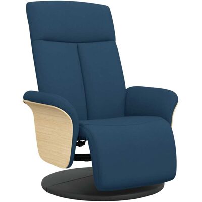 vidaXL Sillón - Reclinable, 360° Giratorio, Tela Azul vidaXL Sillón - Reclinable, 360° Giratorio, Tela Azul