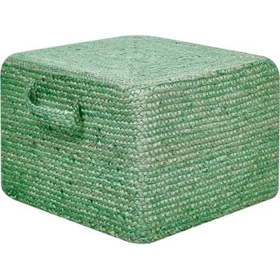 Beliani Pouf Rectangular de Yute 45x45x30 cm Estilo Boho Beliani Pouf Rectangular de Yute 45x45x30 cm Estilo Boho